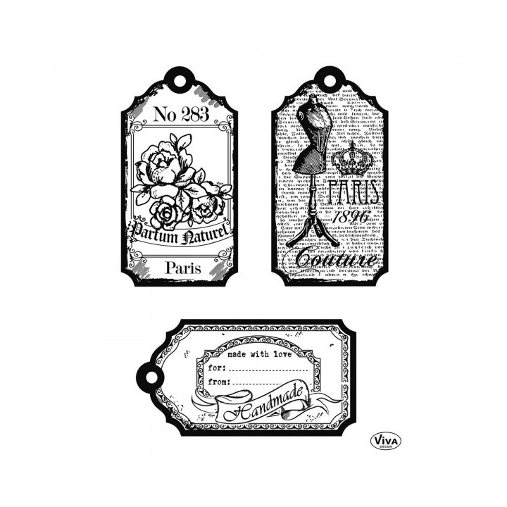 Viva Decor - Clear Stamp - Tags Paris