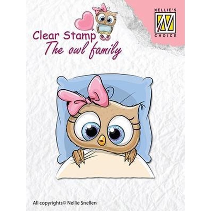 Nellie Snellen - Clear Stamp - The owl family - Get well soon