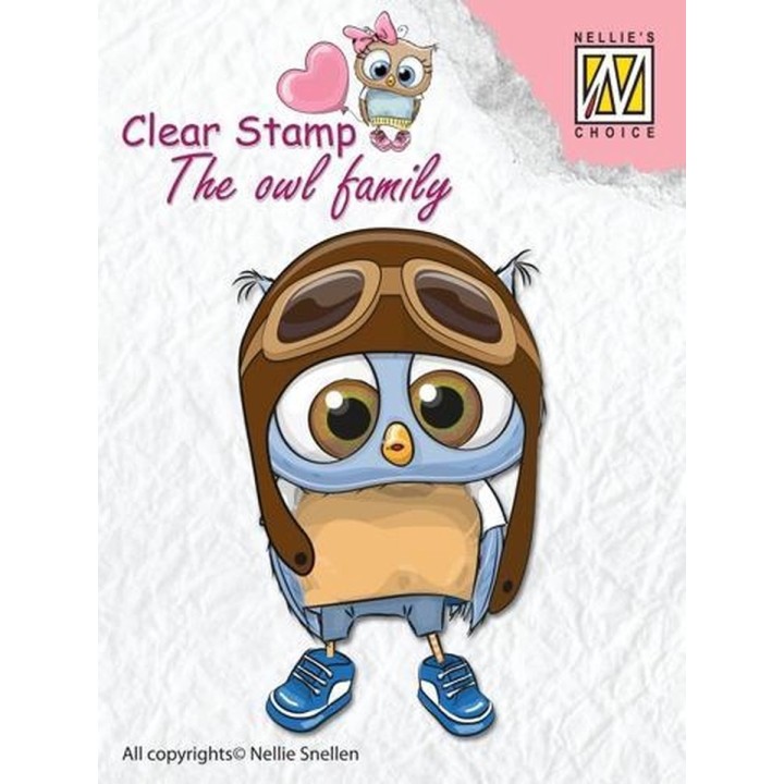 Nellie Snellen - Clear Stamp - The owl family - Pilot