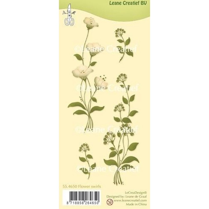 Clear Stamps - Leane Creatief - Flower Swirls