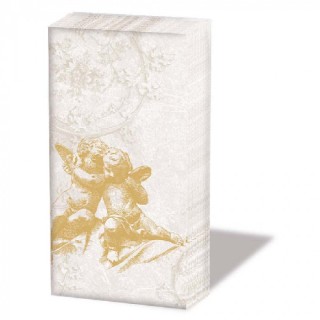 1 Pakje Papieren Zakdoeken - Classic angels gold - Ambiente - Engel - Kerst