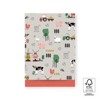 HOP - Cadeauzakje 17x25cm - Boerderijdieren