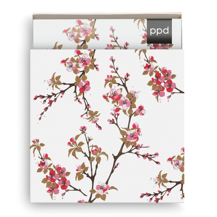 paper lunch napkins - Fiori Rossi - PPD - Spring - Blossom - Decoration box for napkins