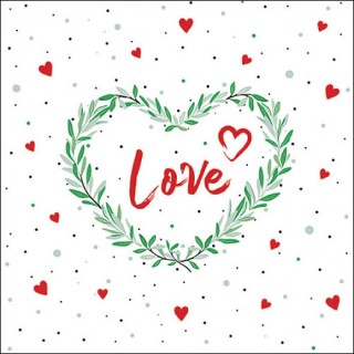 Ambiente - Lunch servetten - Lots of love red