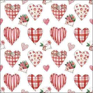 Ambiente - Lunch Napkins - Lovely hearts | Geschenkenlaantje