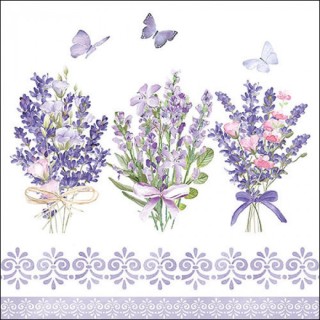Ambiente - Lunch Napkins - Lovely lavender white