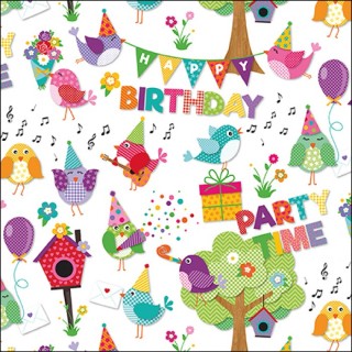 Lunch Napkins - Party time white