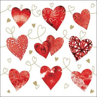 Ambiente - Lunch Napkins - Ten hearts