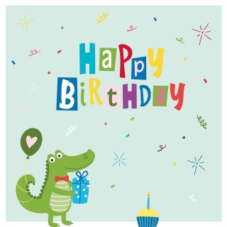 PPD - Lunch Napkins - Croco Birthday