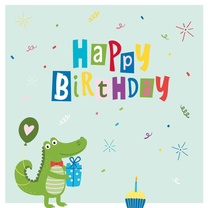 PPD - Lunch Napkins - Croco Birthday