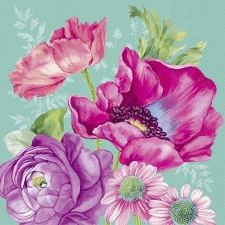 IHR - Lunch Napkins - Joleen Turquoise