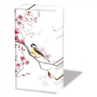 Ambiente - Handkerchiefs - Bird & Blossom White