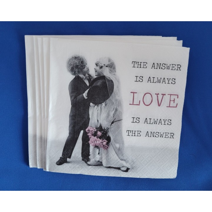 Sagen Vintage Design - Lunch servet - Love kiss