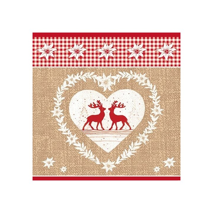 1 Pack Paper Lunch Napkins - Deer Love Nature - Ambiente