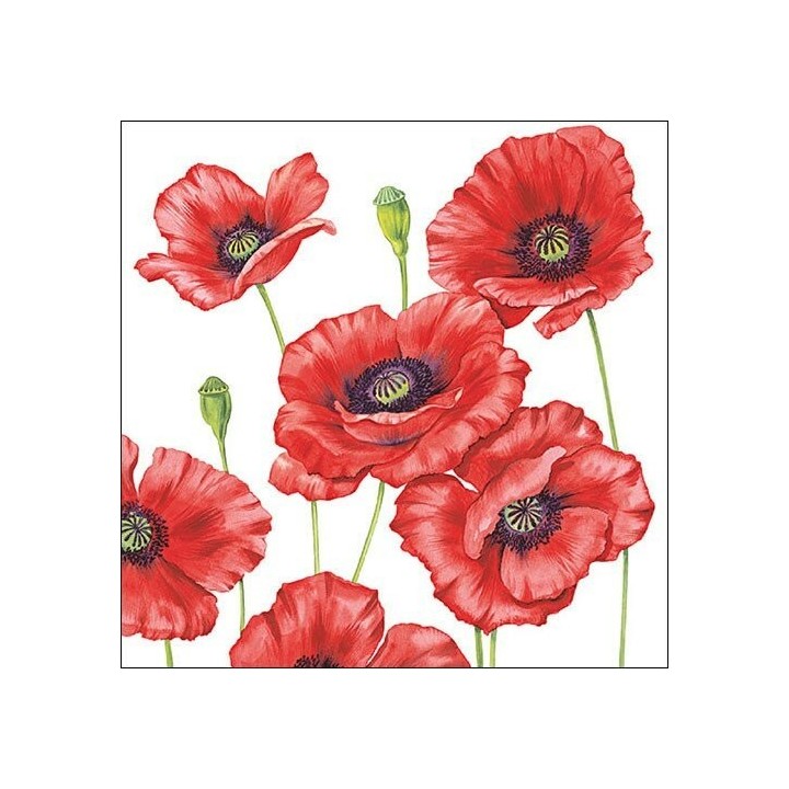 Ambiente - Lunch Napkin - Romantic Poppy