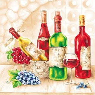 1 Pack Paper Lunch Napkins - Wine Cellar - Ambiente