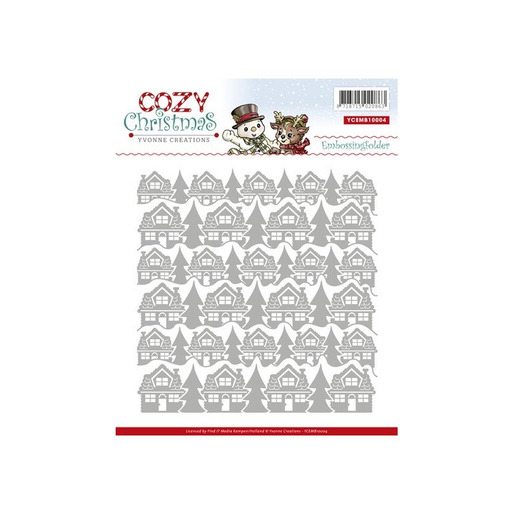Cozy Christmas - Embossing Folder - Yvonne Creations
