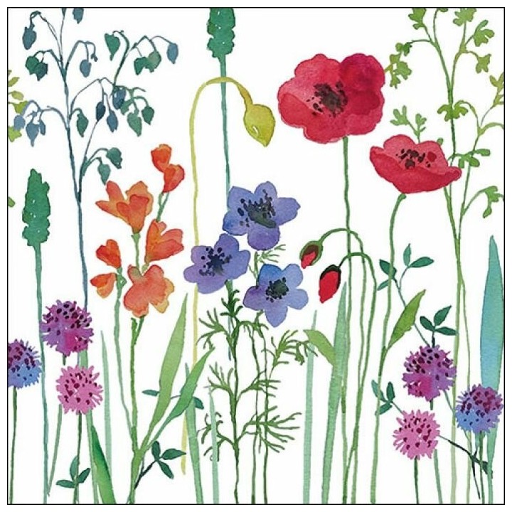 1 Pakje papieren lunch servetten - Meadow Flowers - Ambiente