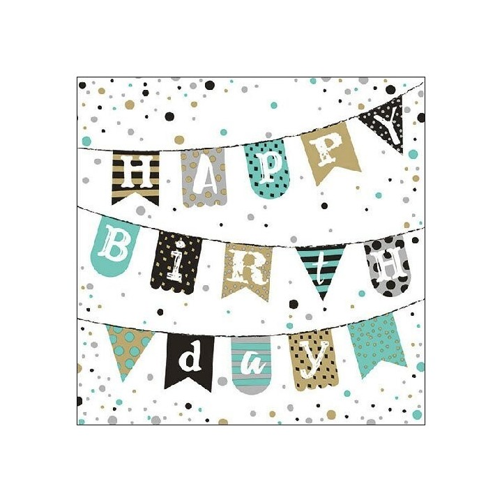 Ambiente - Lunch servet - Birthday Garland Green