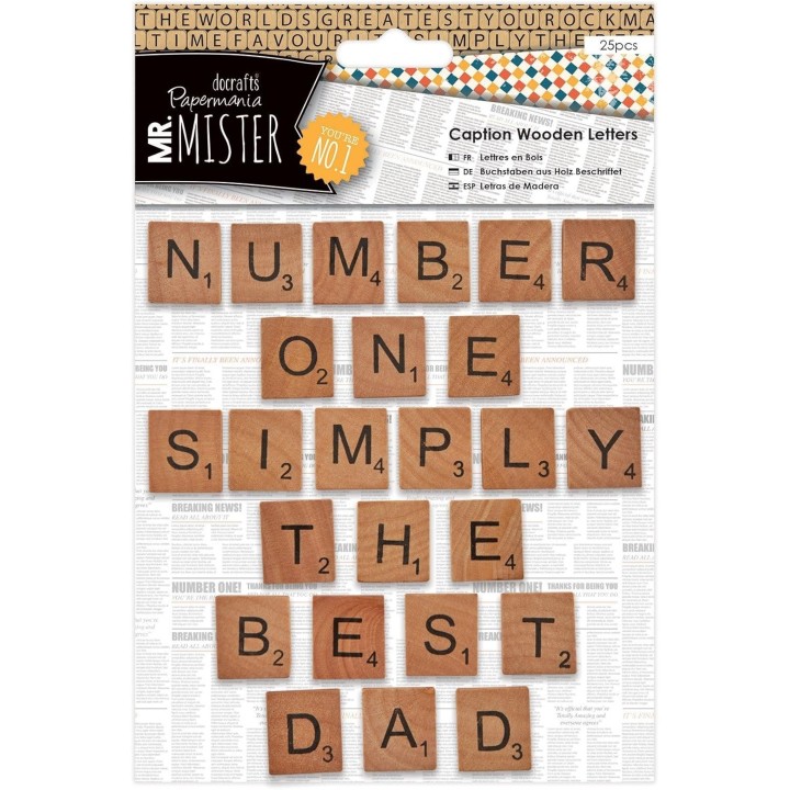Docrafts - Mr Mister Caption Wooden Letters