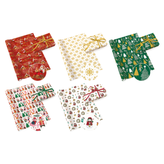 5 Rollen Cadeaupapier - Kerstafbeeldingen 2 | Geschenkenlaantje