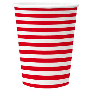 PAW - Paper cups - Stripes Red