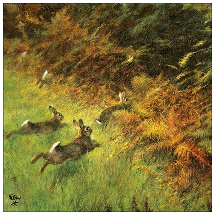 1 Pakje papieren lunch servetten - Running Rabbits - Ambiente