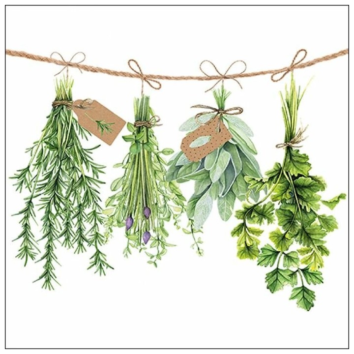 1 Pack Paper Lunch Napkins - Fresh Herbs - Ambiente