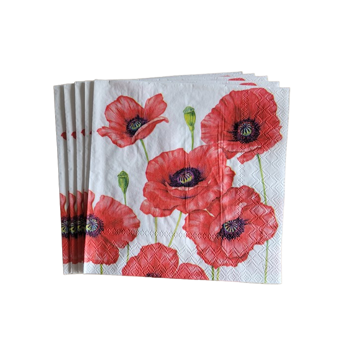 Ambiente - Lunch Napkin - Romantic Poppy