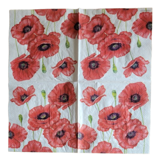 Ambiente - Lunch Napkin - Romantic Poppy
