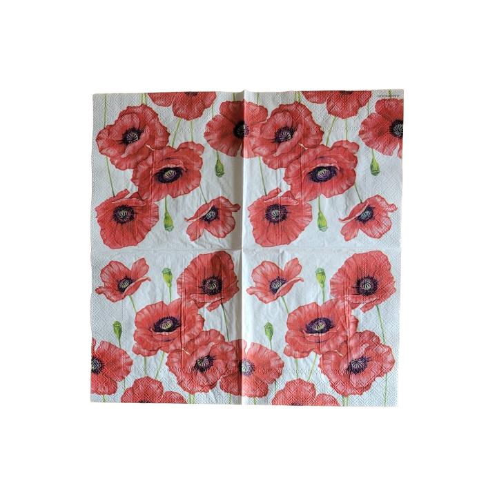 Ambiente - Lunch Napkin - Romantic Poppy
