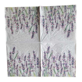 Paper Lunch Napkins - Lavender Shades White | Geschenkenlaantje