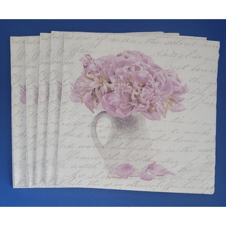 Sagen vintage design lunch servetten - Flowers in Mug | Geschenkenlaantje