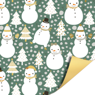 Kassaplan - Wrapping Paper 70 cm - Christmas - Snowman