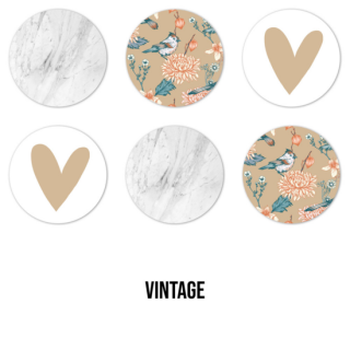 Ronde onderzetters - Vintage - Bont