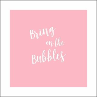 Vierkanten onderzetters - Bring on the bubbles - Roze - Mini-Art Products
