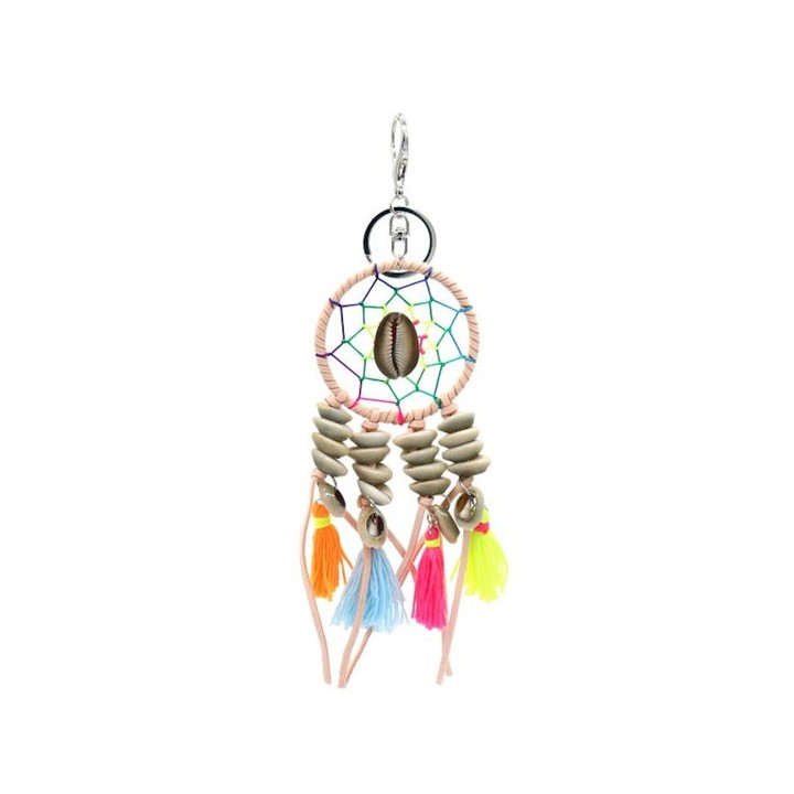 Bag / keychain dream catcher with shells | Geschenkenlaantje