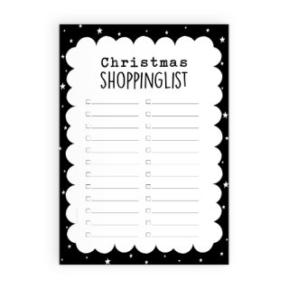 A5 Notepad - Christmas Shoppinglist - Christmas