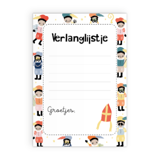 A5 Notepad - Wish list Pieten - Saint nicholas