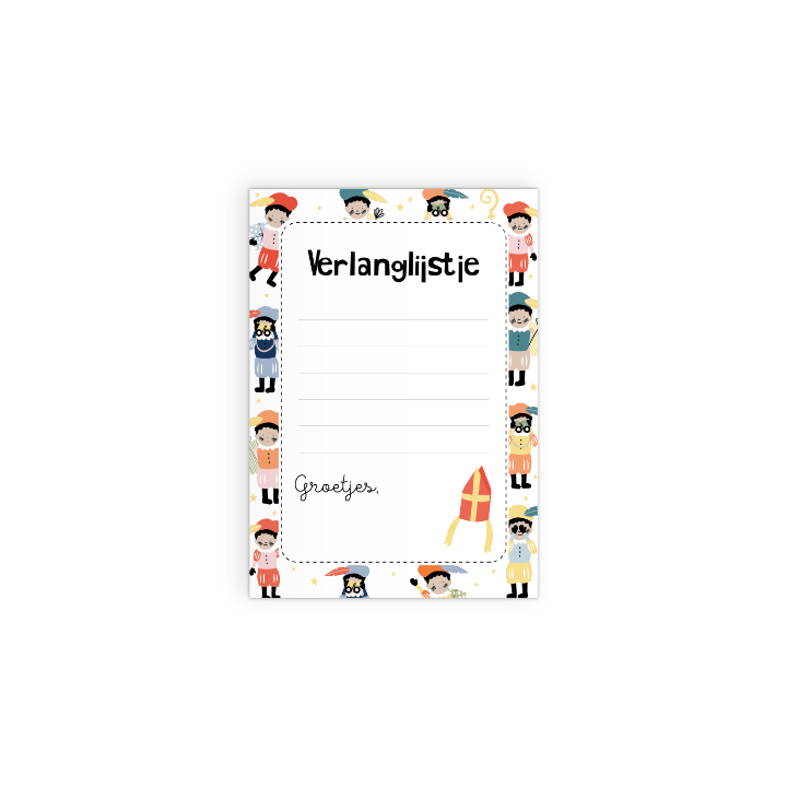 A5 Notepad - Wish list Pieten - Saint nicholas