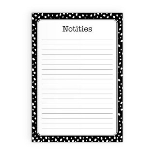 A5 Notepad - Dots black/white
