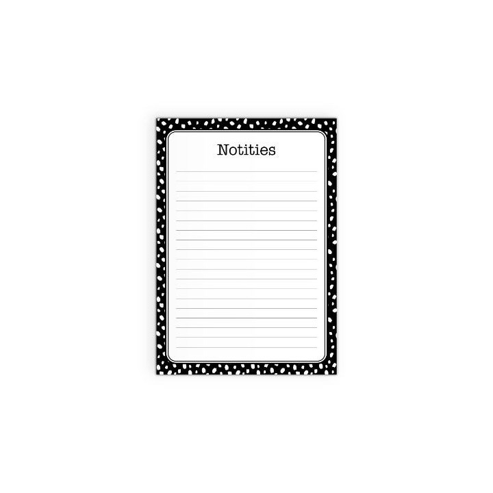 A5 Notepad - Dots black/white